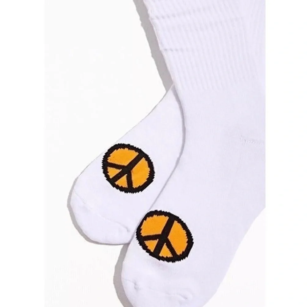 Peace Sign Toe Icon Crew Sock | Urban Outfitters